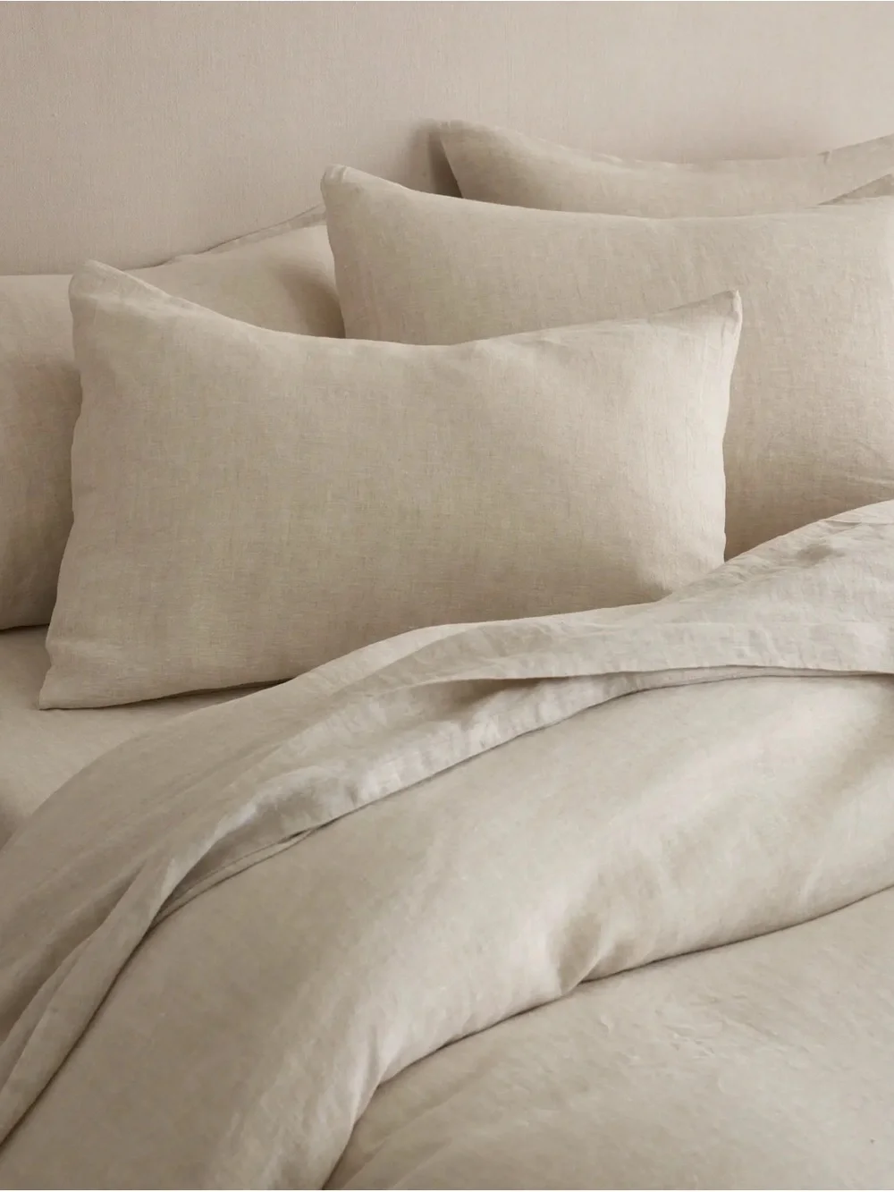 Quince European Linen Chambray QUEEN Duvet Cover Set - 2 Pillowcases Natural NEW
